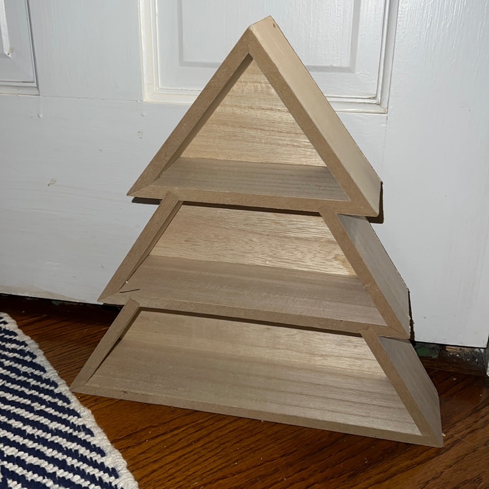Target Wooden Triangle Shelf - Natural Brown